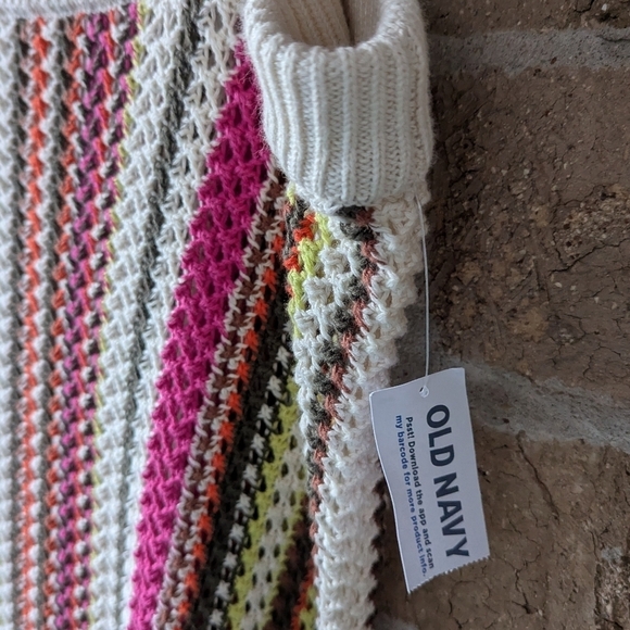 NWT Old Navy Open-Stitch Midi Skirt Crochet Multi Stripe Size XL - Picture 4 of 10